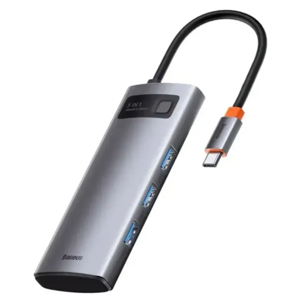 [00270] HUB USB-C 5 en 1 4K 60HZ BASEUS AIR SERIES 5 Puertos USB 3.0