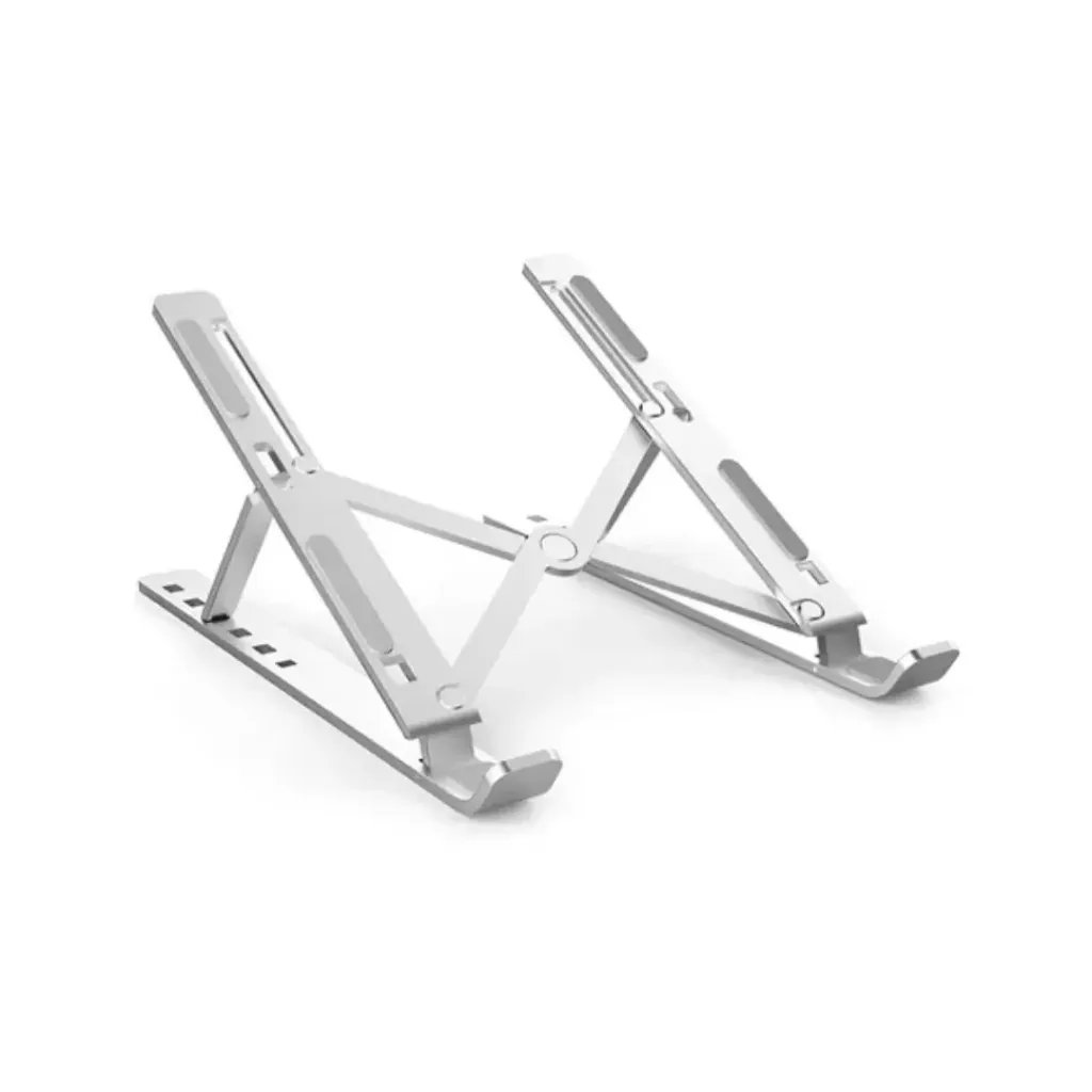 Soporte Para Notebook Tablet De Aluminio Regulable Plateado
