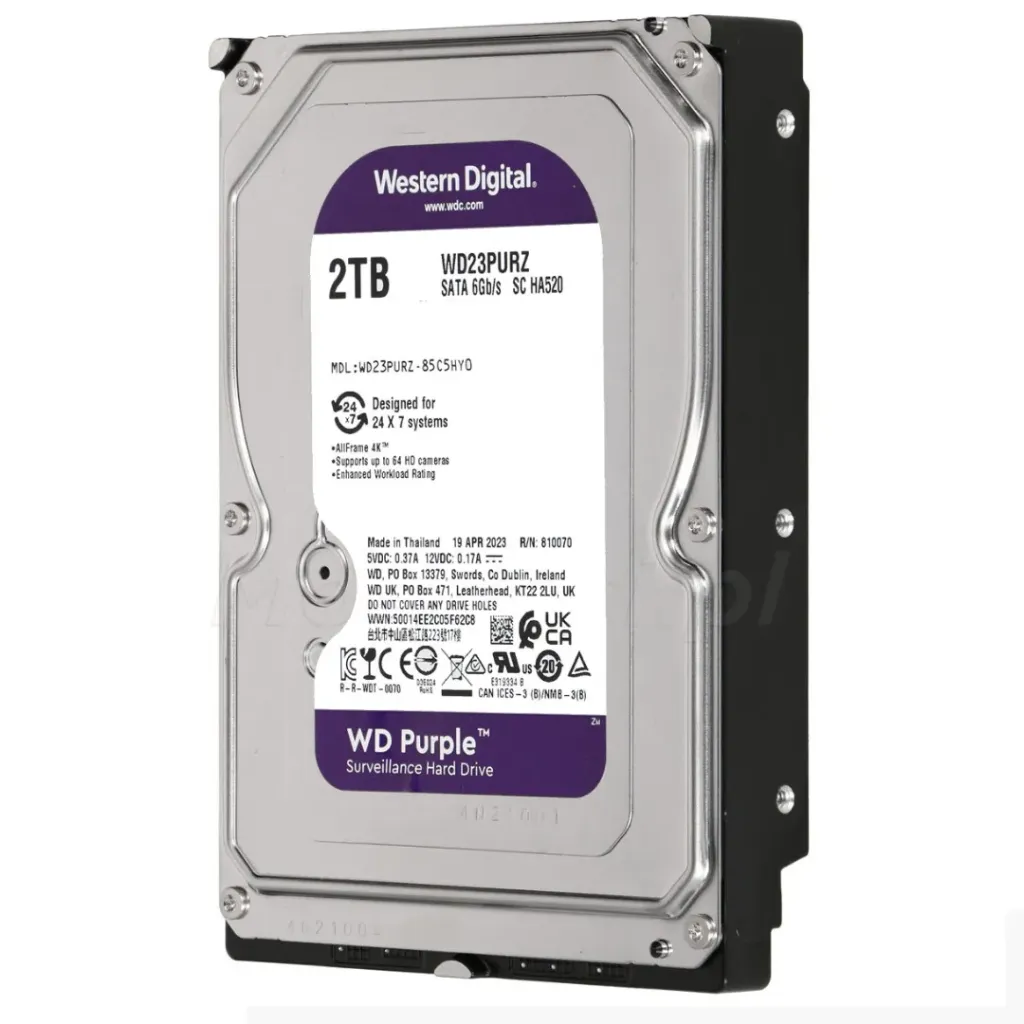 [00023] HD 2TB WESTERN DIGITAL PURPLE 3.5 64 MB