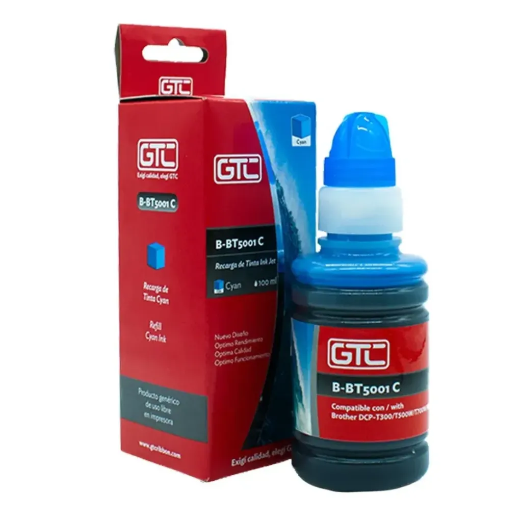 Botella de Tinta GT-B-BT5001-C Sist. Continuo BROTHER - GTC