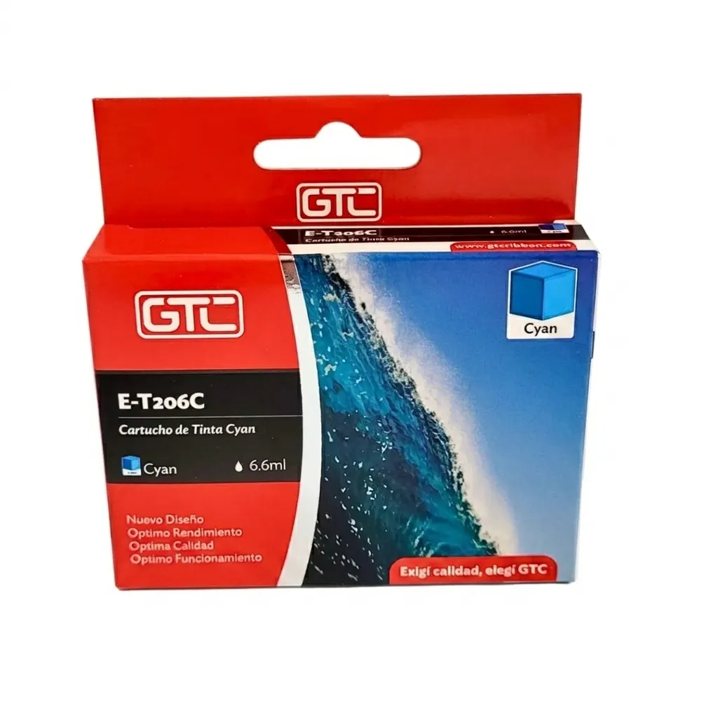 [00147] Cartucho GT-T206C Cart.P/Epson Xp-2101 Cyan GTC