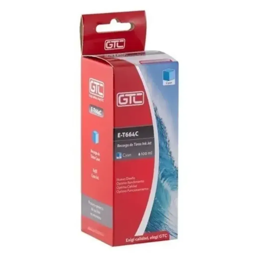 [00199] Cartucho GT-E-T664-C-100 Botella de tinta 100ML - GTC
